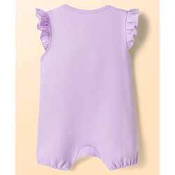 Babyhug Disney Interlock Knit Frill Sleeves Rompers with Minnie Mouse Graphics Pack of 2 - Multicolor