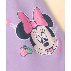Babyhug Disney Interlock Knit Frill Sleeves Rompers with Minnie Mouse Graphics Pack of 2 - Multicolor