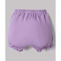 Babyhug Disney Single Jersey Knit Bloomer With Minnie Mouse Graphic Pack of 2 - White & Lilac