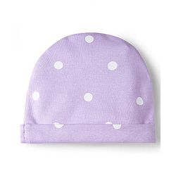 Babyhug Disney Interlock Knit Cap Mittens & Booties Set With Minnie Mouse Print Lavender - Diameter 15 cm
