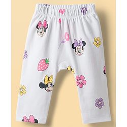Babyhug Disney Interlock Knit Full Length Diaper Leggings With Minnie Mouse Graphics Pack of 2 - Multicolor