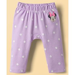 Babyhug Disney Interlock Knit Full Length Diaper Leggings With Minnie Mouse Graphics Pack of 2 - Multicolor