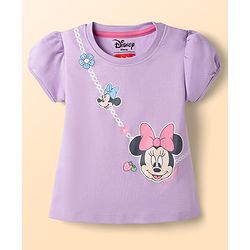 Babyhug Disney Cotton Knit Half Sleeves T-Shirt with Minnie Mouse Graphic Multi Color 2-3 Years Pack of 2