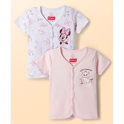 Babyhug Disney Interlock Knit Half Sleeves Jhablas With Marie & Minnie Mouse Graphics Pack of 2 - Multicolor