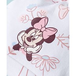 Babyhug Disney Interlock Knit Caps With Marie & Minnie Mouse Graphics Pack of 2 Multicolor - Diameter 10 cm