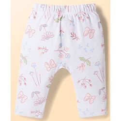Babyhug Disney 100% Cotton Knit Full Length Diaper Leggings With Disney Characters Graphics Pack Of 2 - Multi Color