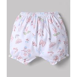Babyhug Disney Single Jersey Knit Minnie Mouse & Marie Printed Bloomers Pack of 2 - White & Pink