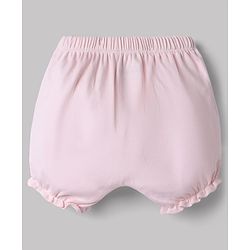 Babyhug Disney Single Jersey Knit Minnie Mouse & Marie Printed Bloomers Pack of 2 - White & Pink