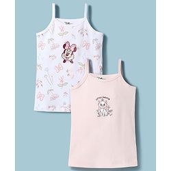 Babyhug Disney Single Jersey Knit Sleeveless Slips with Disney Character Graphics Pack of 2 - Multicolor