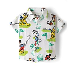 Babyhug Disney Single Jersey Knit Half Sleeves Shirt & Shorts Set with T-shirt & Mickey Mouse & Family Graphics - Multicolour