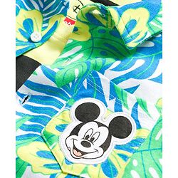 Babyhug Disney Single Jersey Knit Half Sleeves Co-ord Shirt & Shorts Set With T-Shirt & Mickey Mouse Graphics - Multicolor