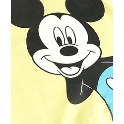 Babyhug Disney Single Jersey Knit Half Sleeves Co-ord Shirt & Shorts Set With T-Shirt & Mickey Mouse Graphics - Multicolor