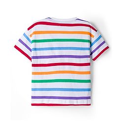 Babyhug Disney Single Jersey Knit Half Sleeves T-Shirts & Shorts Set with Mickey Mouse Graphics Pack of 2 -Multicolour