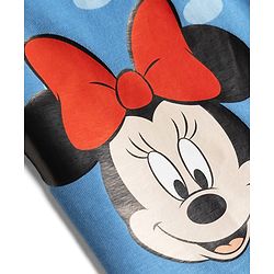 Babyhug Disney Lycra Knit Full Length Polka Dots Printed Leggings With Minnie Mouse Graphics - Blue