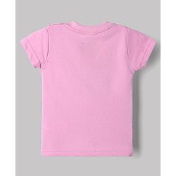 Babyhug Disney 100% Cotton Single Jersey Knit Half Sleeves Tshirts With Minnie Mouse Print Pack Of 2 - Pink & White