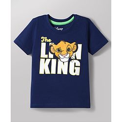 Babyhug Single Jersey Knit Half Sleeves T-Shirt & Shorts Set With Lion King Graphics - Multicolor