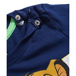 Babyhug Single Jersey Knit Half Sleeves T-Shirt & Shorts Set With Lion King Graphics - Multicolor