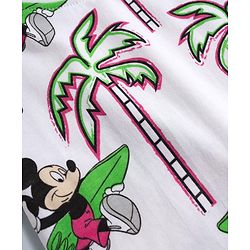 Babyhug Disney 100% Cotton Knit Half Sleeves T-Shirt & Shorts Set With Mickey Mouse Graphics - Light Green