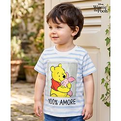 Babyhug Disney Cotton Knit T-Shirts Half Sleeve Winnie The Pooh Graphics Multi Color 3-6 Months