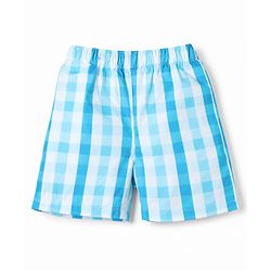 Babyhug Cotton Poplin Woven Checks Boxers With Tiger Print Pack of 3 - Multicolor