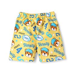 Babyhug Cotton Poplin Woven Checks Boxers With Tiger Print Pack of 3 - Multicolor