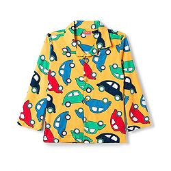 Babyhug 100% Cotton Knit Full Sleeves Shirt & Pyjama Night Suit with Cars Print - Yellow
