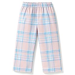 Babyhug Cotton Knit Full Sleeves Shirt & Pyjama Night Suit with Checks - Peach & Blue