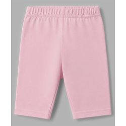 Babyhug Cotton Knit Three Fourth Leggings & Pants With Floral Print Pack of 3 - Pink Yellow & White