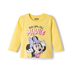 Babyhug Disney Single Jersey Knit Full Sleeves T-Shirt & Pyjama Night Suit with Minnie Graphics - Multicolour
