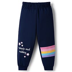 Babyhug Disney Single Jersey Knit Full Sleeves Pyjama Night Suit with Minnie Mouse Graphics - Multicolour