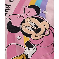 Babyhug Disney Single Jersey Knit Full Sleeves Pyjama Night Suit with Minnie Mouse Graphics - Multicolour