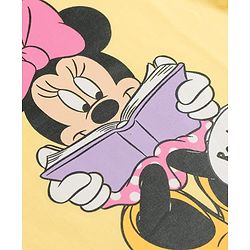 Babyhug Disney Full Sleeves T-Shirt & Pyjama Night-Suit With Minnie Mouse Graphics - Yellow