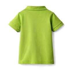 Babyhug Marvel Cotton Knit Half Sleeves Polo T-Shirt With Spider Man Print - Green