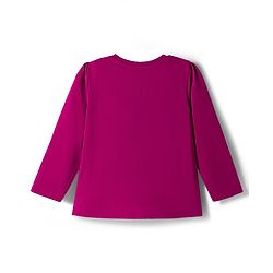 Babyhug Disney Single Jersey Knit Full Sleeves T-Shirt & Pyjama Night Suit With Polka Dots & Marie Graphics - Dark Pink