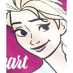 Babyhug Disney Single Jersey Knit Full Sleeves T-Shirt & Pyjama Night Suit with Elsa Graphics - Purple