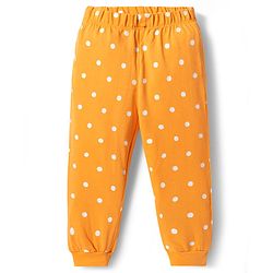 Babyhug Disney Single Jersey Knit Full Sleeves T-Shirt & Pyjama Night Suit with Minnie Mouse Graphics - Orange