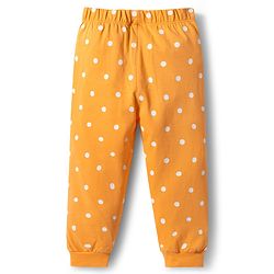 Babyhug Disney Single Jersey Knit Full Sleeves T-Shirt & Pyjama Night Suit with Minnie Mouse Graphics - Orange