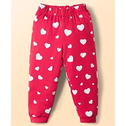 Babyhug Disney Single Jersey Knit Full Sleeves T-Shirt & Pyjama Night Suit With Minnie Mouse Graphic - Red