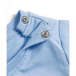 Babyhug Single Jersey Knit Full Sleeves T-Shirt & Pyjama Night Suit With Polka Dots & Winnie The Pooh Graphics - Blue
