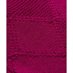 Babyhug Full Sleeves Sweater Set With Chevron Knitting Design - Wine