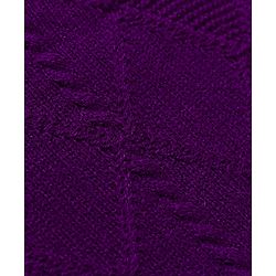 Babyhug Full Sleeves Sweater Set With Chevron Knitting Design - Purple