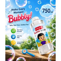 Babyhug Bubble Liquid Solution, Bubble Refill Bottle, Bubble Maker Liquid for Guns - 750 ml| BIS Approved