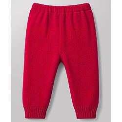 Babyhug Knit Full Sleeves Striped Sweater Set with Cap and Booties - White & Red