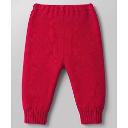 Babyhug Knit Full Sleeves Striped Sweater Set with Cap and Booties - White & Red