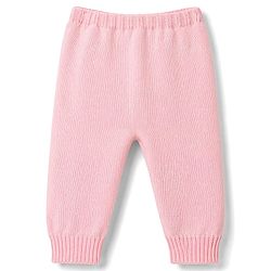 Babyhug Knit Full Sleeves Striped Sweater Set with Cap and Booties - White & Pink