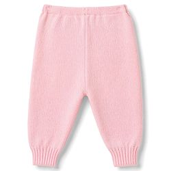 Babyhug Knit Full Sleeves Striped Sweater Set with Cap and Booties - White & Pink