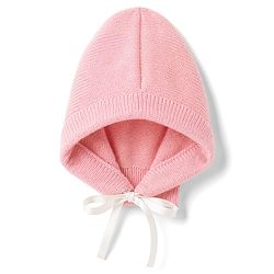 Babyhug Knit Full Sleeves Striped Sweater Set with Cap and Booties - White & Pink
