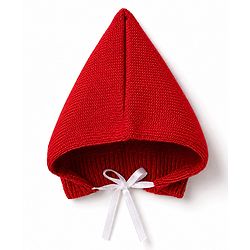 Babyhug Knit Full Sleeves Solid 4 Piece Sweater & Pant Set With Cap & Booties - Red