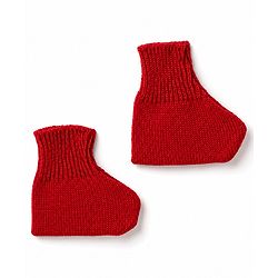 Babyhug Knit Full Sleeves Solid 4 Piece Sweater & Pant Set With Cap & Booties - Red