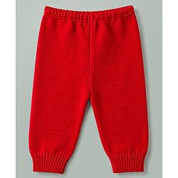 Babyhug Knit Full Sleeves Front Open Colour Block Stripe Sweater Set with Cap & Booties - Red & White